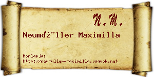 Neumüller Maximilla névjegykártya